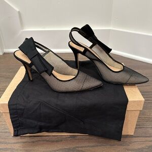 INC black mesh heels 3.5”